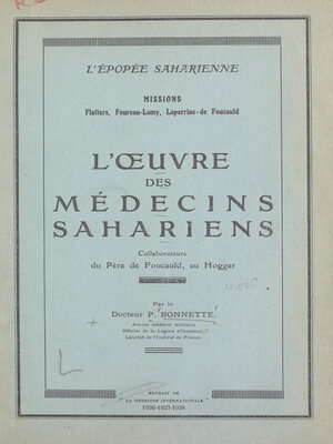 cover image of L'épopée saharienne